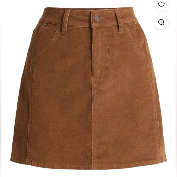 Time and Tru Women's Corduroy Mini Skirt- Warm Coffee - Picture 5 of 7